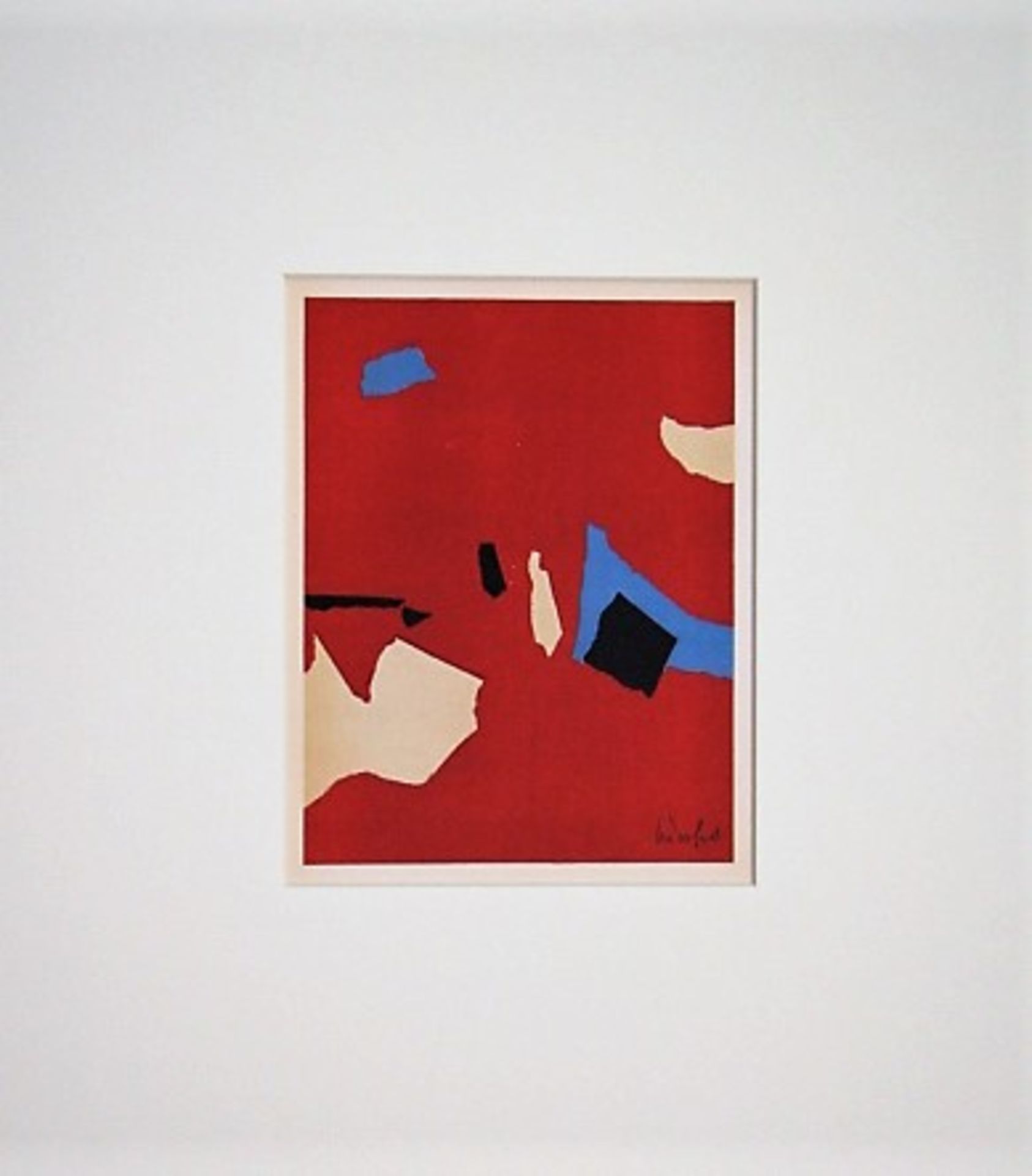 NICOLAS DE STAËL (after) Composition sur fond rouge, 1958 Lithograph in colours on [...] - Bild 6 aus 6