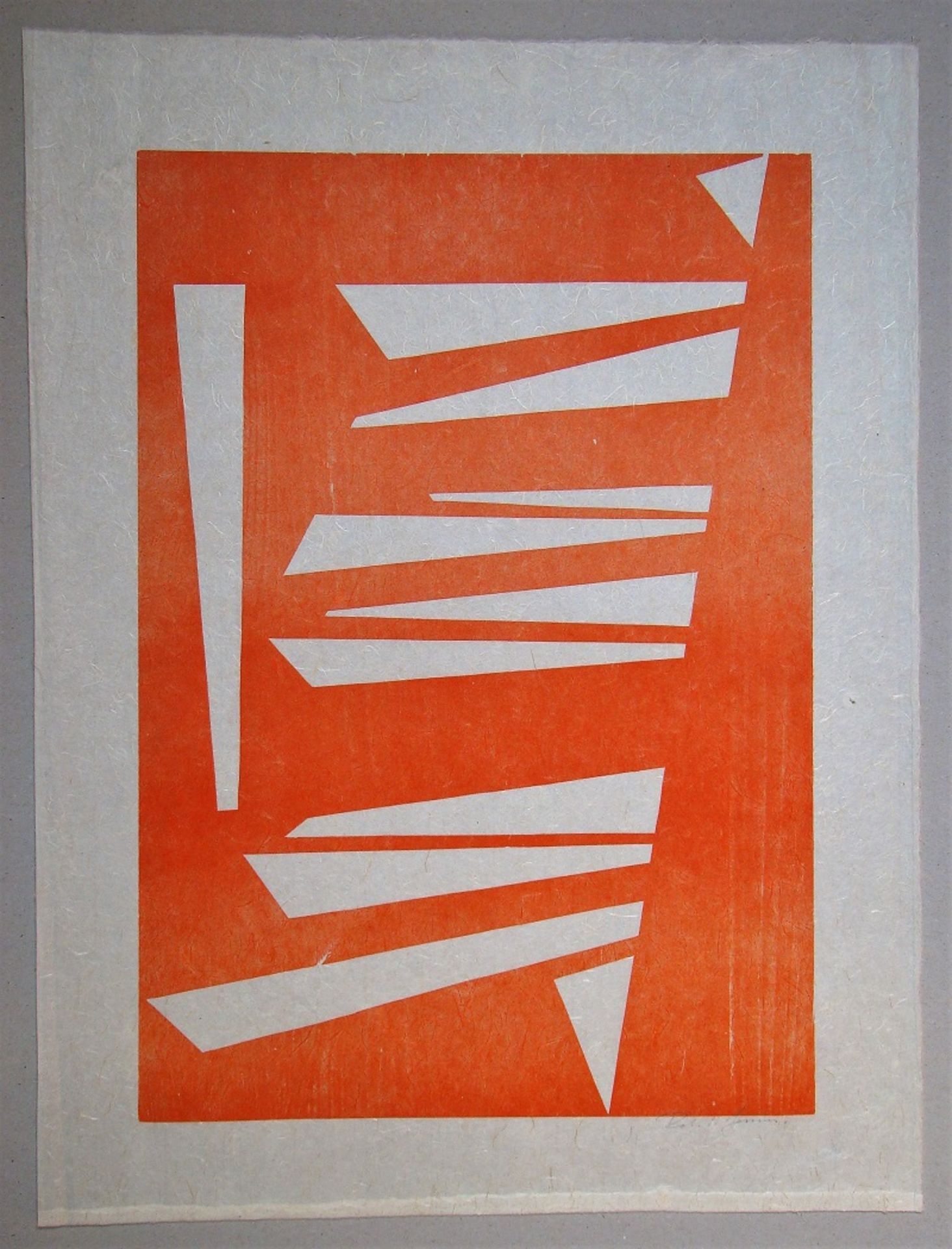 Robert SALOMON GESSNER Composition, 1966 Original woodcut in one colour on Japan [...] - Bild 4 aus 11