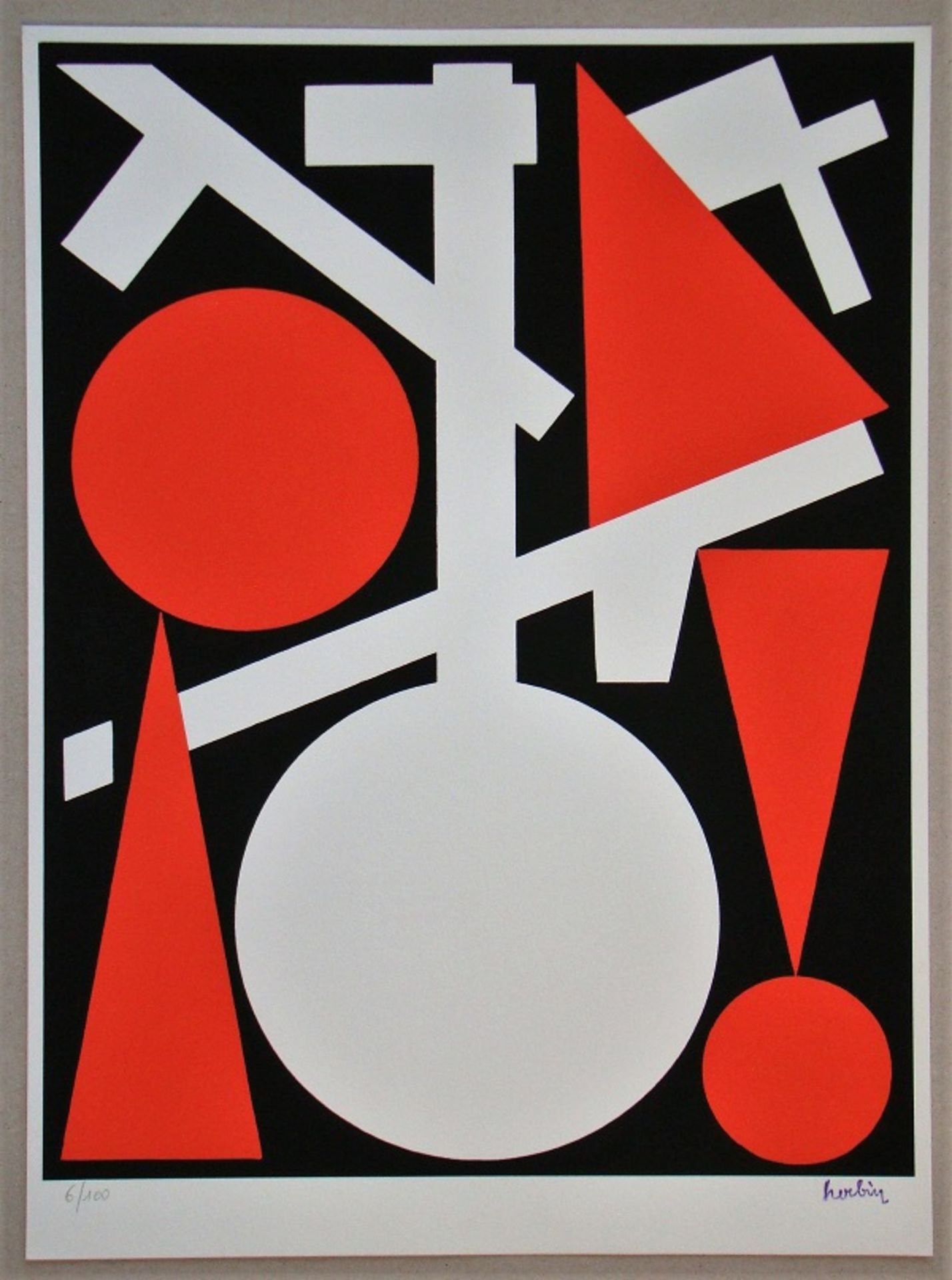 Auguste HERBIN ( after ) Limited edition silkscreenprint in colours on BFK Rives [...]