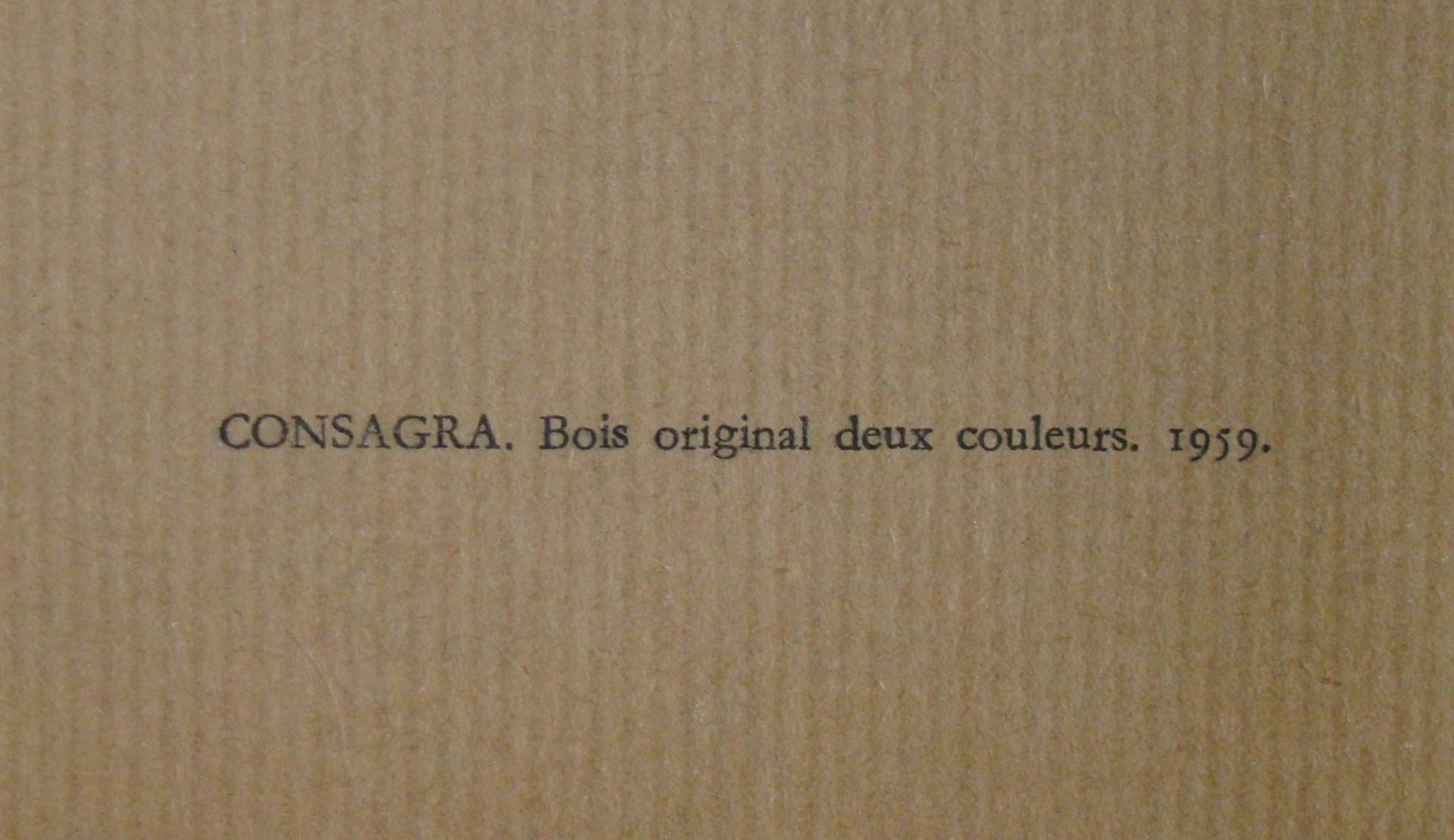 PIETRO CONSAGRA Original wood engraving in 2 colour on thin brown paper. Especially [...] - Bild 9 aus 9
