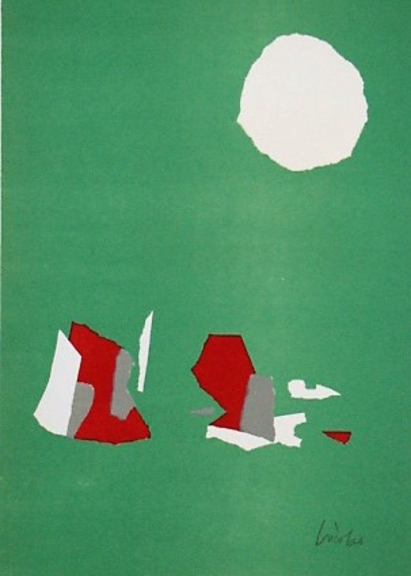NICOLAS DE STAËL (after) Composition sur fond vert, 1958 Lithograph in colours on [...]