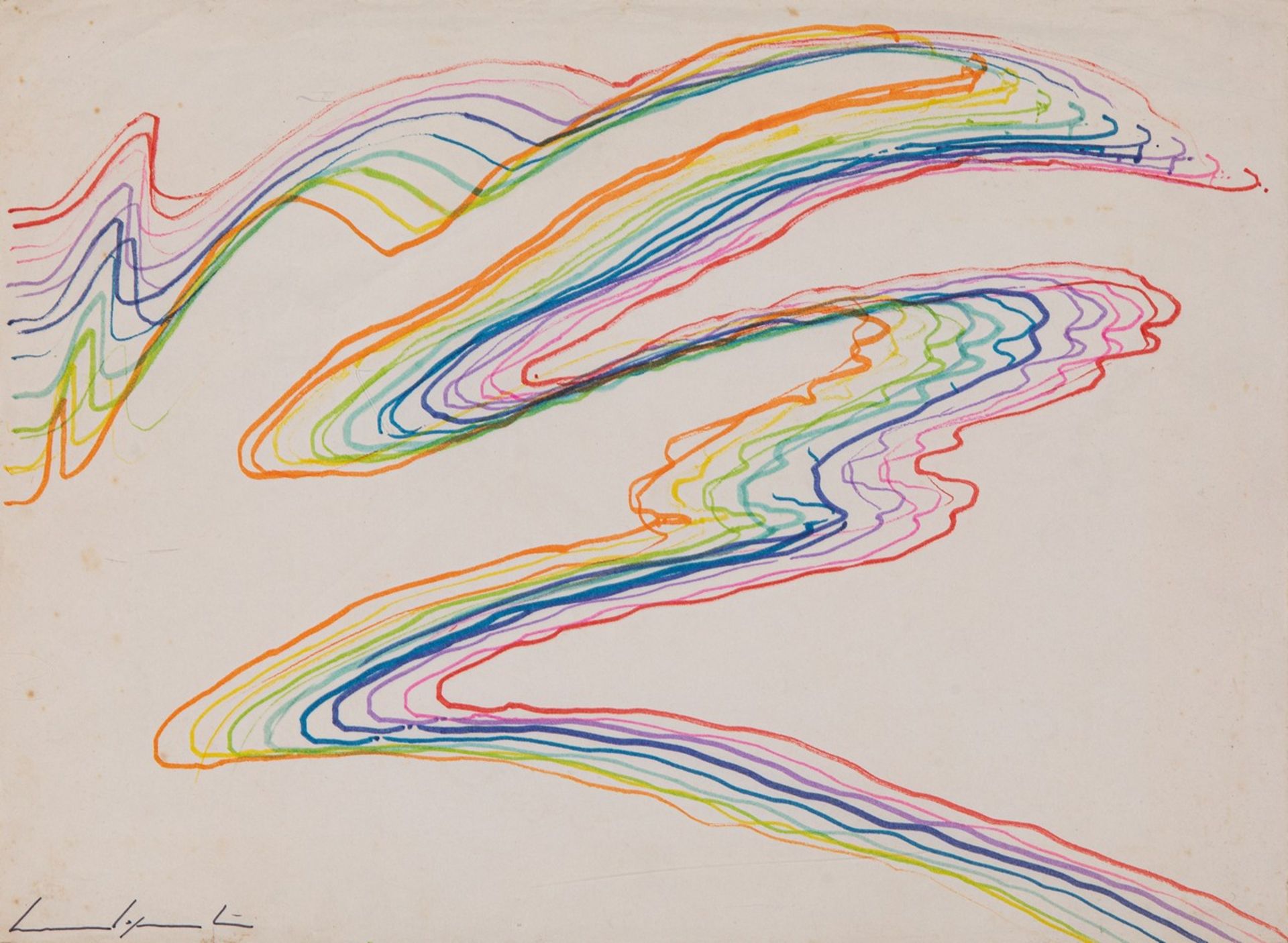 Bernard QUENTIN (born in 1923) COMPOSITION Drawing with colored markers on [...]