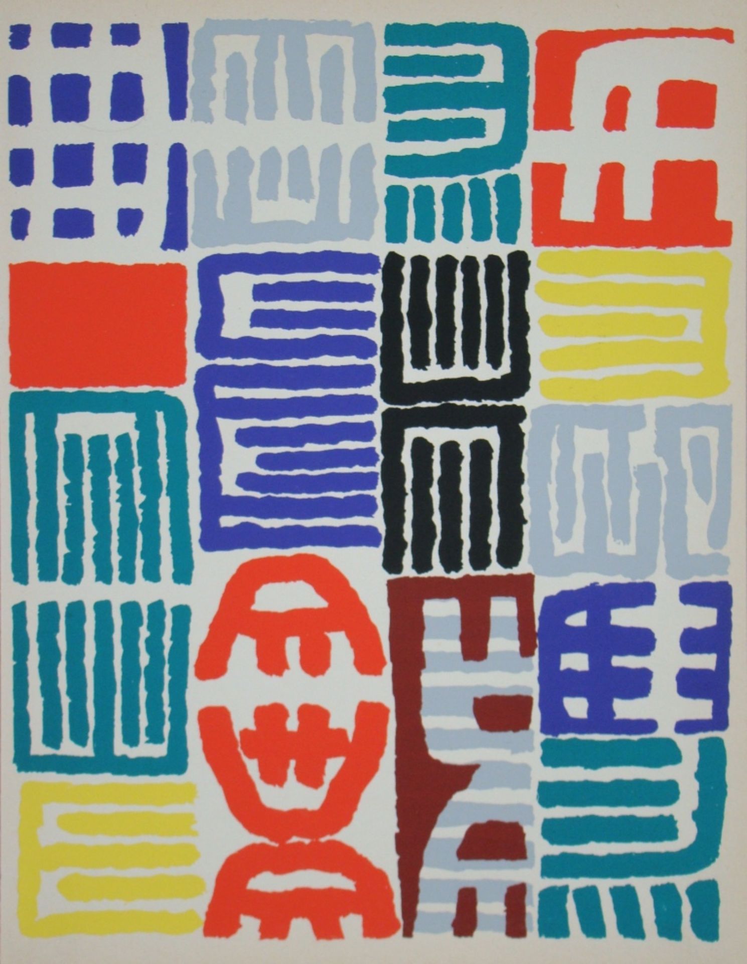 Giuseppe Capogrossi Composition, 1958 Edition stencil in gouache colours on wove [...]