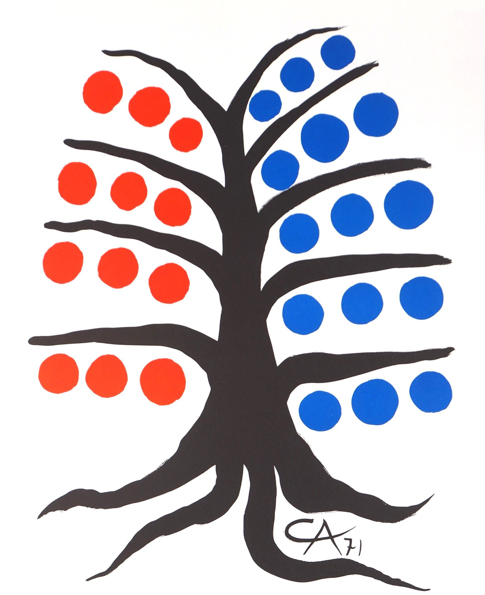 Alexander CALDER (after) Arbre heureux, 1971 Lithograph in color on thin [...]