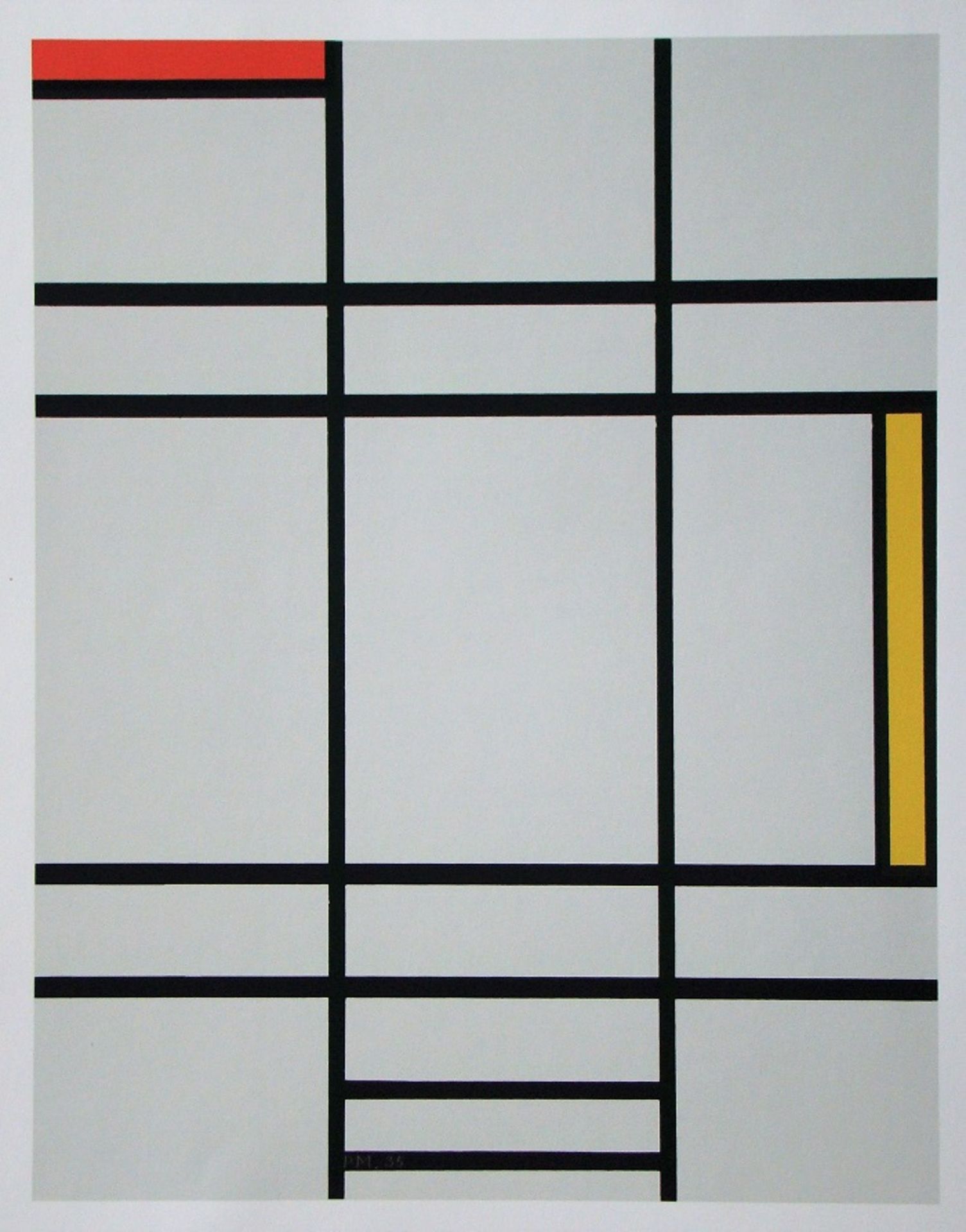 Piet MONDRIAN( after) Composition with red and yellow, 1935 Screenprint in 4 [...]