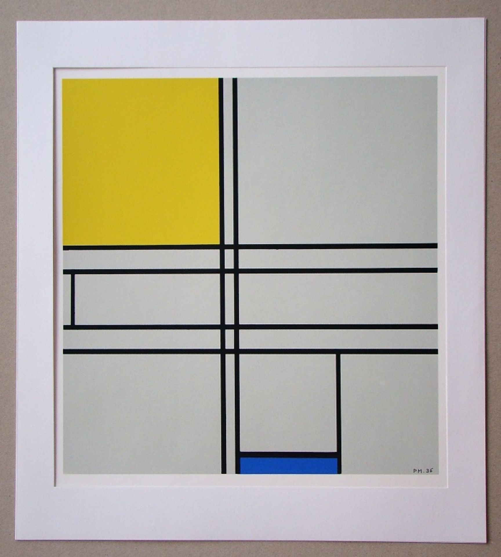 Piet Mondiran (d'après) Composition with blue and yellow, 1935 Screenprint in 4 [...] - Bild 2 aus 9