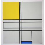 Piet Mondiran (d'après) Composition with blue and yellow, 1935 Screenprint in 4 [...]