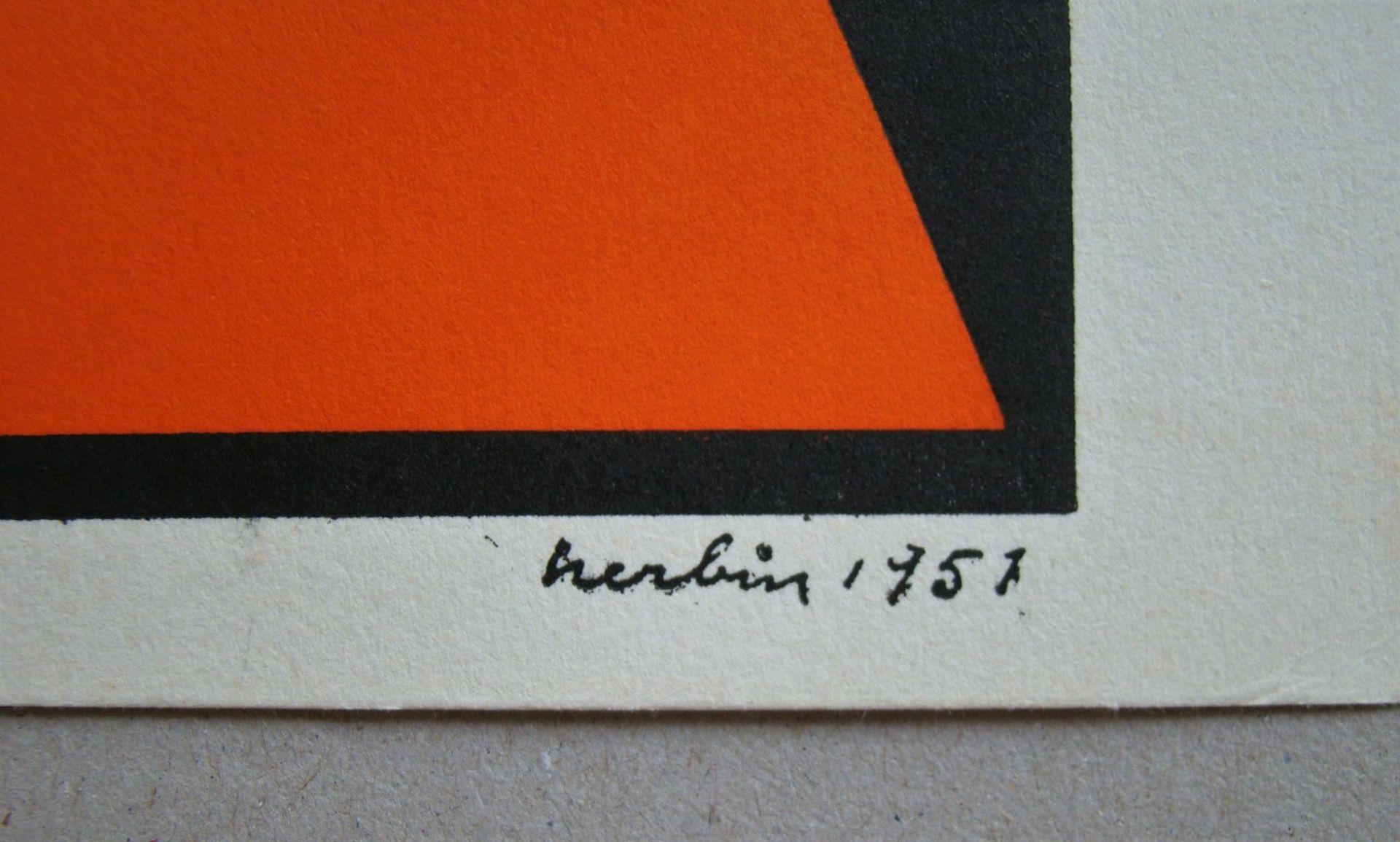 Auguste Herbin Oui, 1951 Edition stencil in 6 colours on vellum paper. Signed, dated [...] - Bild 13 aus 14