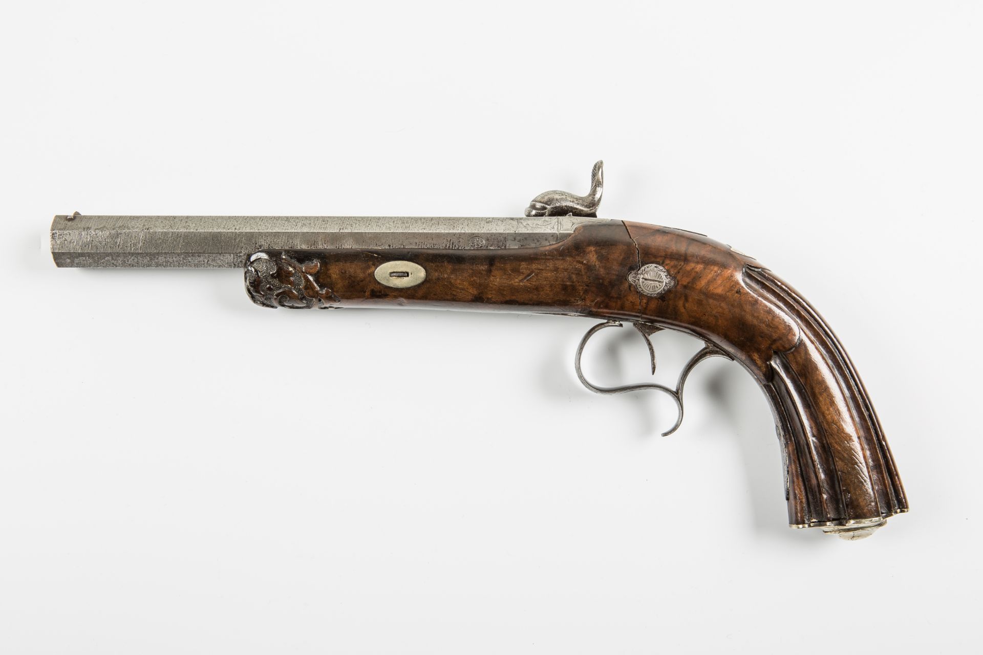 Pistolet de duel à percussion, faisant partie d'une paire, platine arrière avec [...] - Bild 4 aus 4