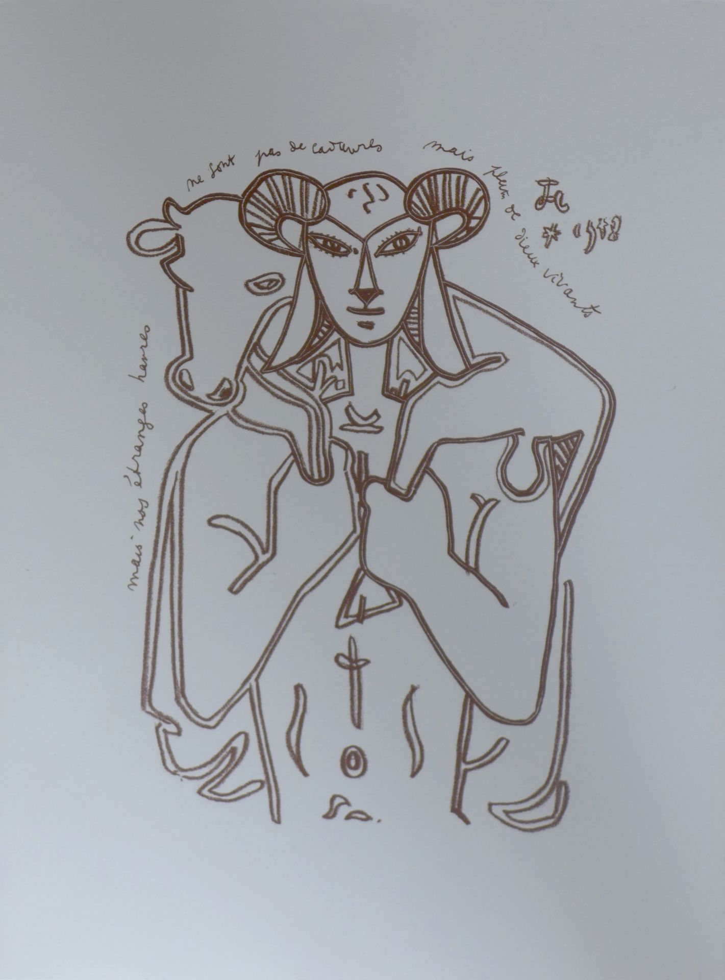 Jean Cocteau Le Sauveur, 1958 Lithograph signed in the plate Size of the work: 38 x [...]