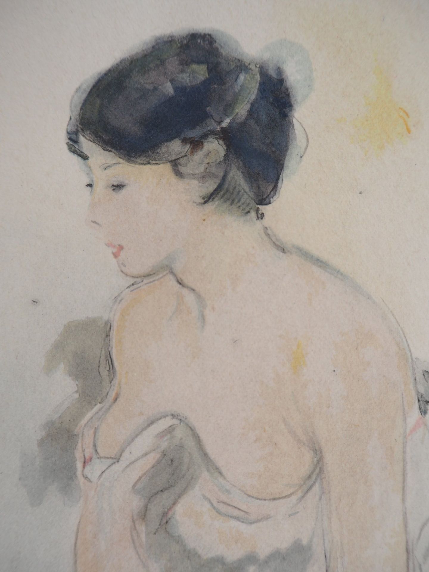 Berthe MORISOT (after) Low-necked young woman Lithograph enhanced with [...] - Bild 2 aus 5