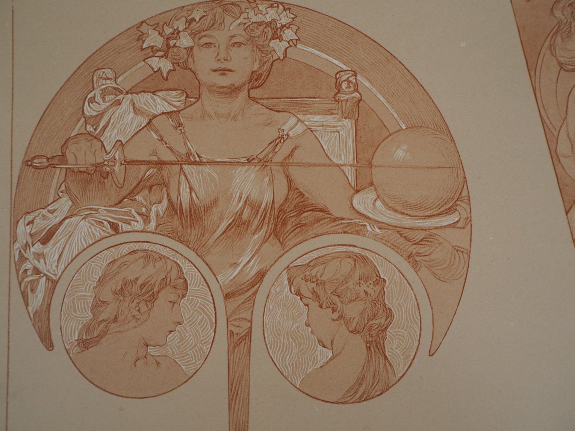 Alphonse MUCHA The Bathers, 1902 Lithograph Signed in the plate On thick paper of [...] - Bild 4 aus 7