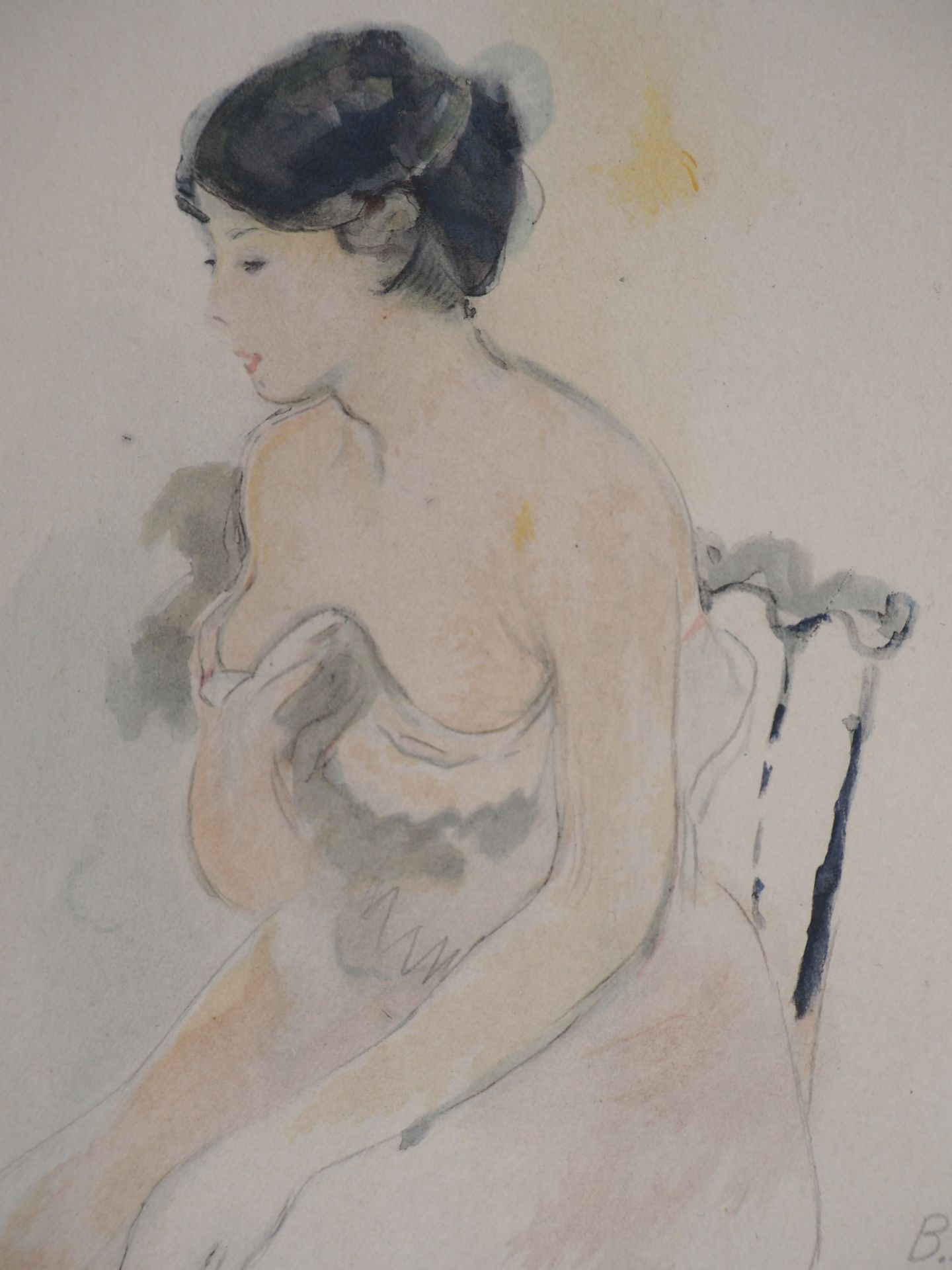 Berthe MORISOT (after) Low-necked young woman Lithograph enhanced with [...] - Bild 4 aus 5