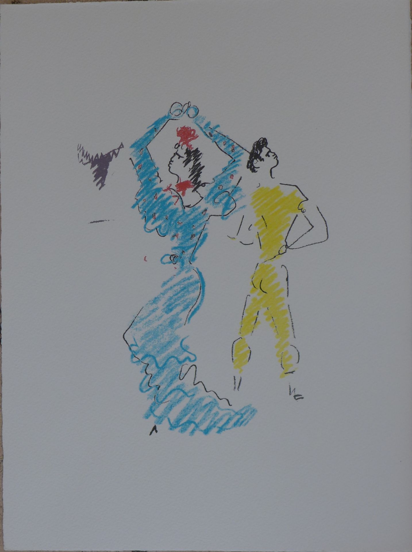 Jean COCTEAU The Flamingo Dancer, 1961 Lithograph Dimensions : 38 x 28 cm Mint [...]
