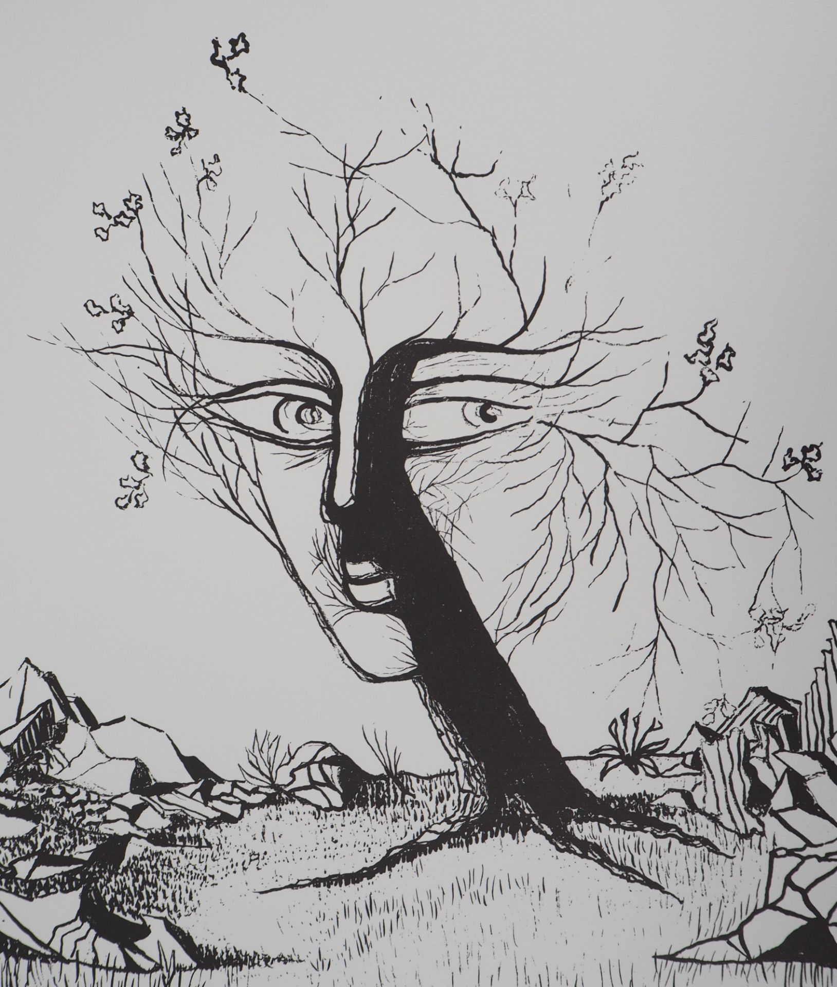 Jean Marais The face of the tree Lithograph Signed with the stamp of the [...] - Bild 8 aus 8