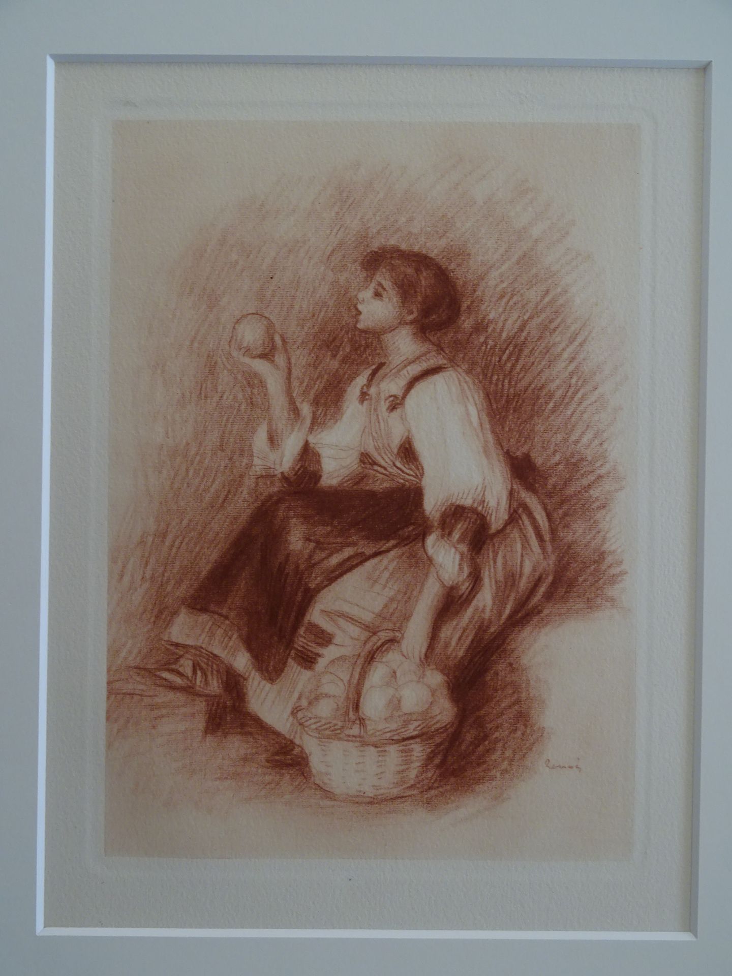 Pierre Auguste Renoir (after) Girl with an apple, 1948 Rotogravure on lana [...]