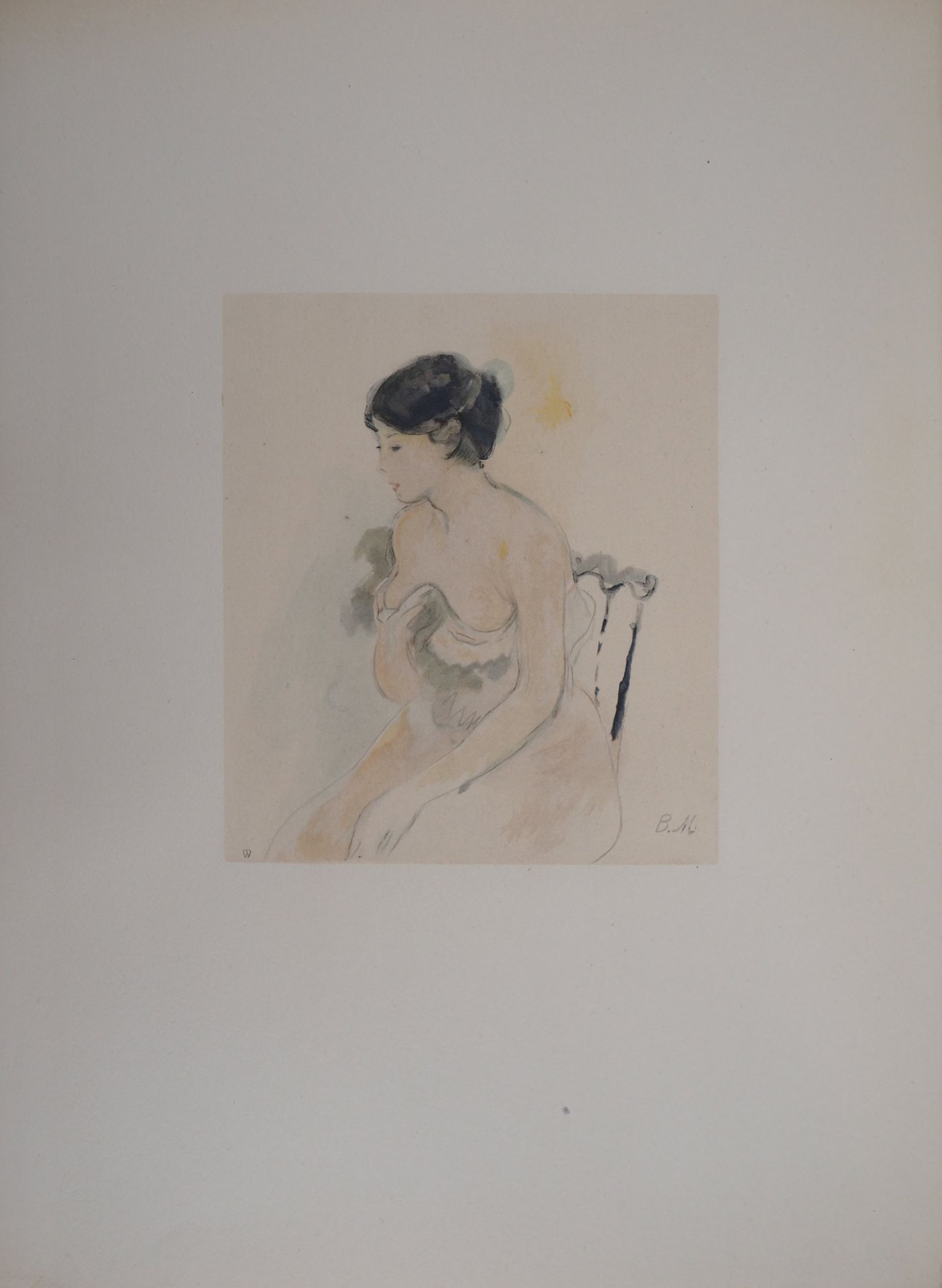 Berthe MORISOT (after) Low-necked young woman Lithograph enhanced with [...] - Bild 3 aus 5