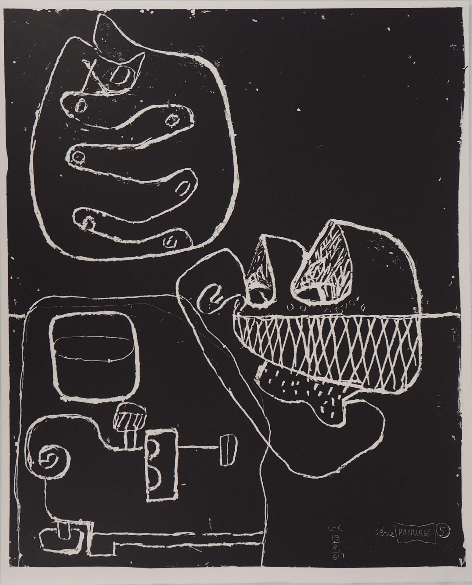 LE CORBUSIER Hands and shells Signed lithograph (Atelier Mourlot) Signed in the [...]