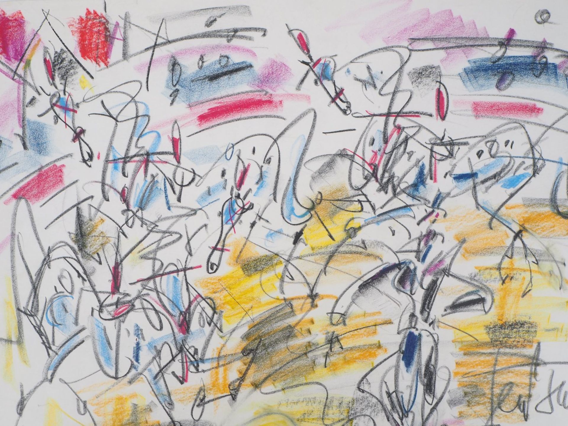 GEN PAUL (Eugène PAUL says) The Medrano Circus Original pastel on paper Signed [...] - Bild 4 aus 6