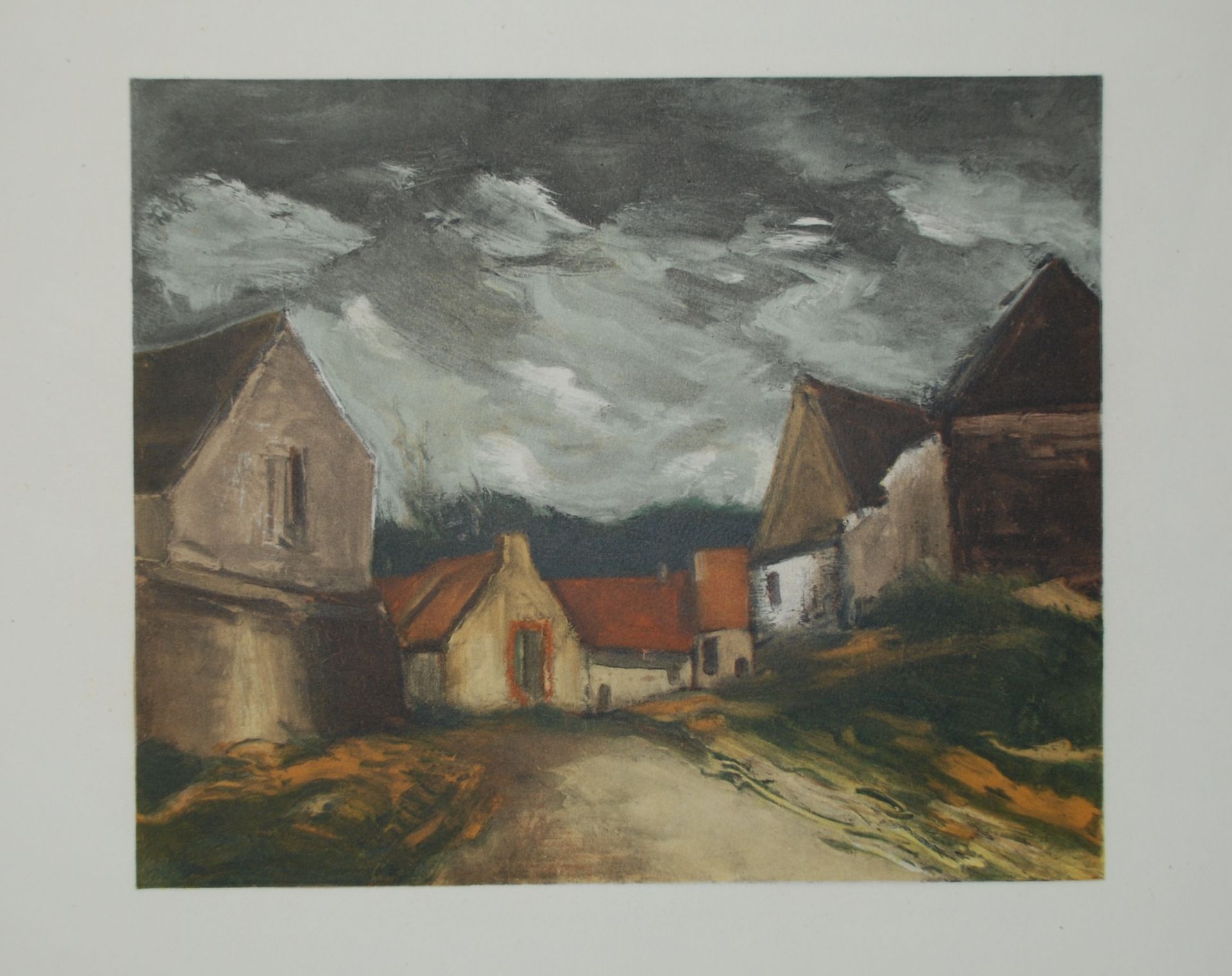 Maurice De Vlaminck Village de la Sarthe Lithograph by Charles Sorlier Plate signed [...]