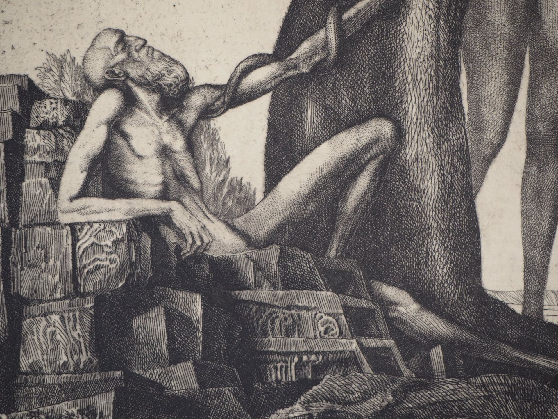 Ernst FUCHS The Temptation of Eve Original engraving on BFK Rives vellum Signed [...] - Bild 6 aus 8
