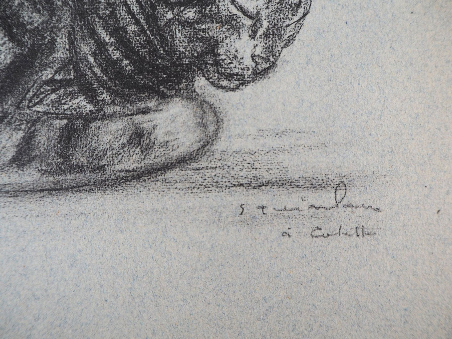 Théophile Alexandre Steinlen The Tabby Cat, 1933 Lithograph on Vellum Signed in the [...] - Bild 2 aus 5