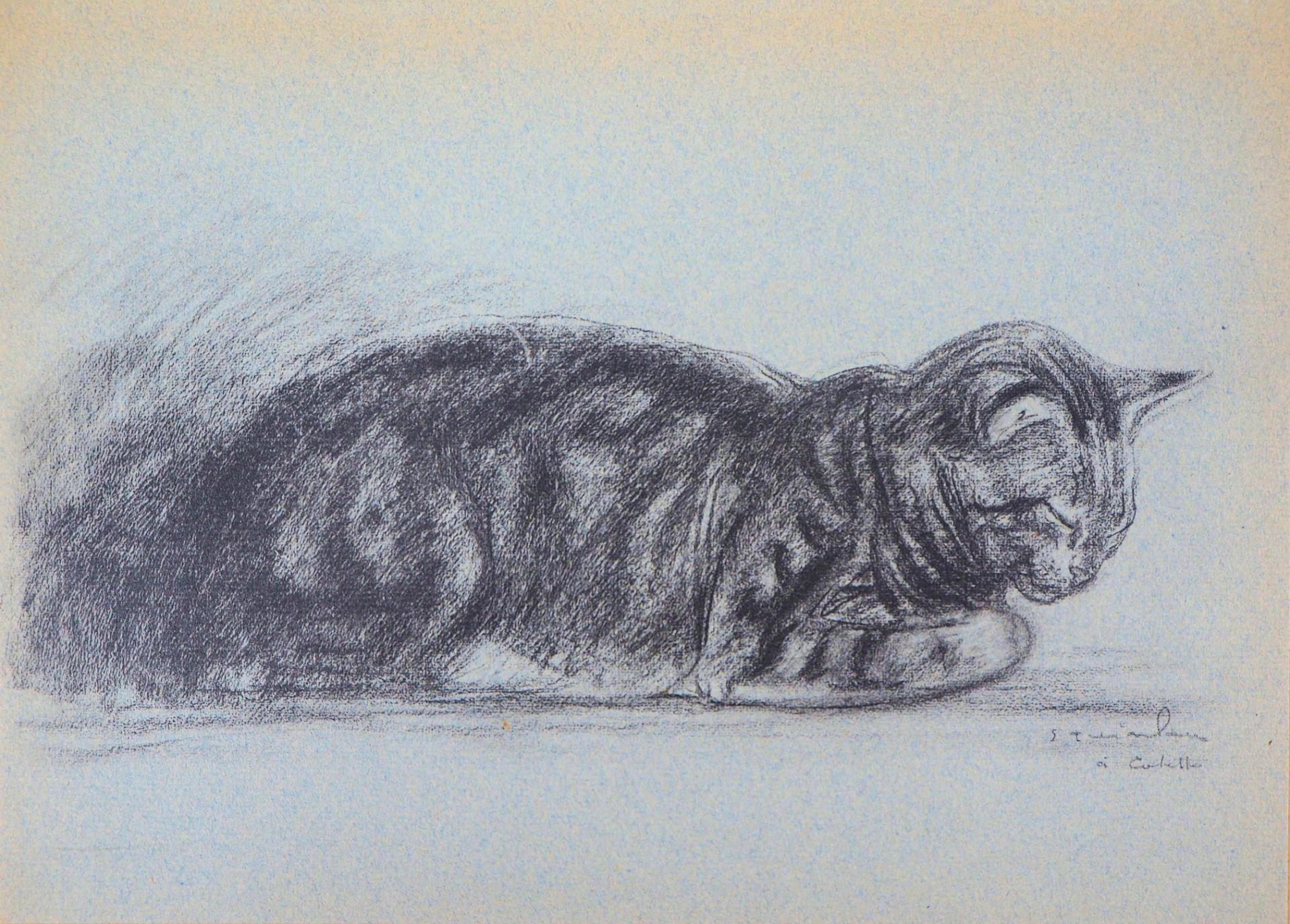 Théophile Alexandre Steinlen The Tabby Cat, 1933 Lithograph on Vellum Signed in the [...]