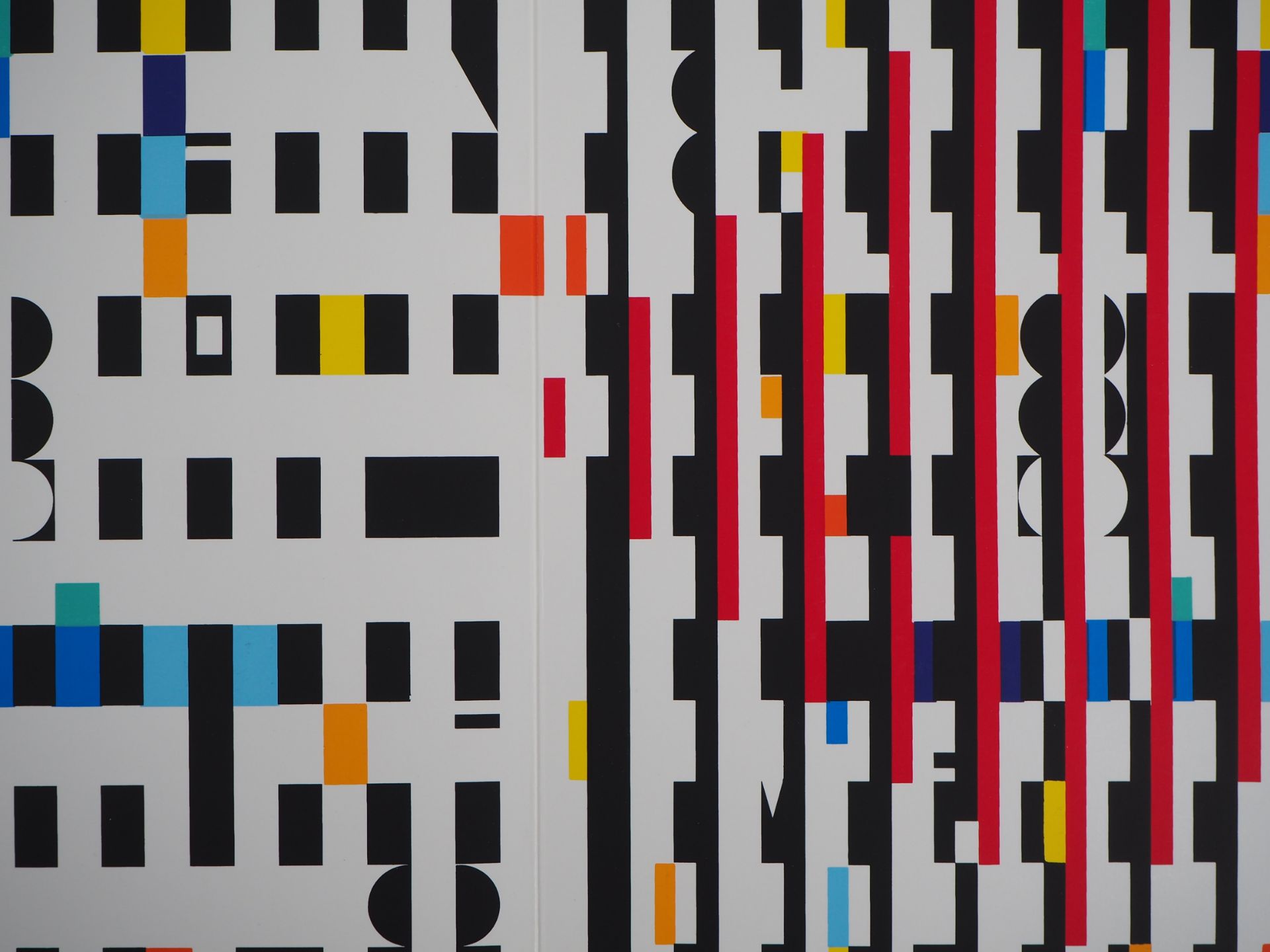 Yaacov AGAM Kinetic Composition, 1971 Original screenprint On thick paper [...] - Bild 2 aus 5