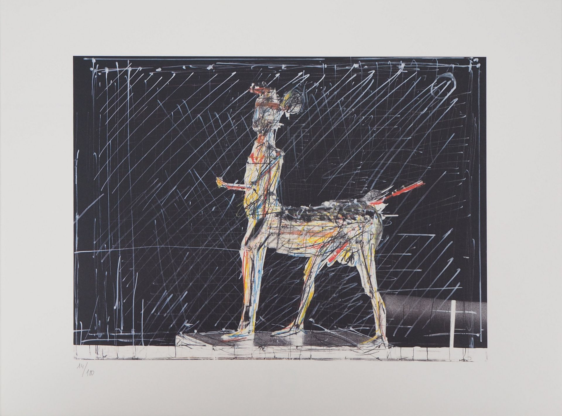 César (aka Cesar Baldaccini) (1921-1998) Centaur on his pedestal Lithograph and [...]