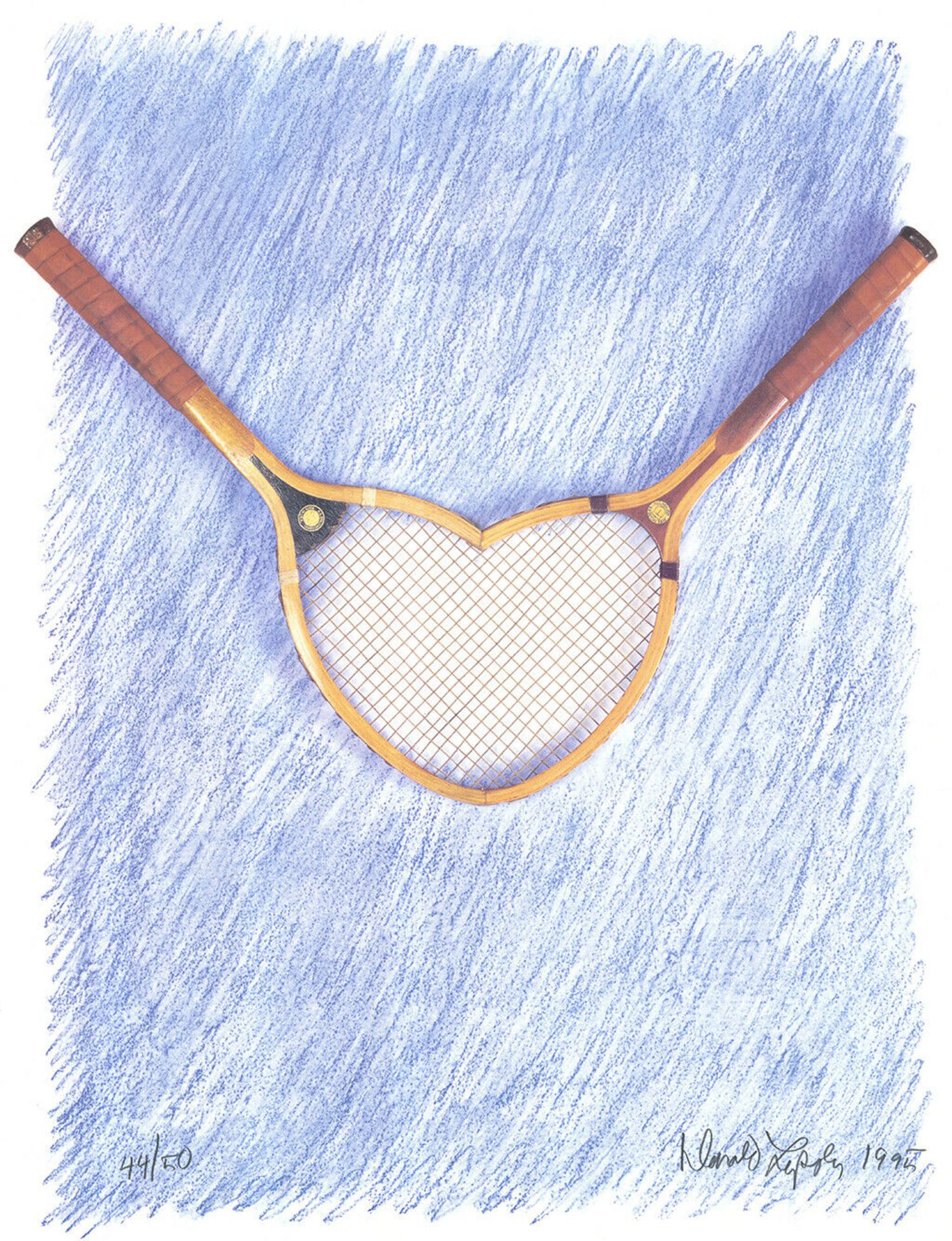 Donald LIPSKI (1947) Roland Garros 1995 Lithograph numbered 50 copies &amp; hand [...]
