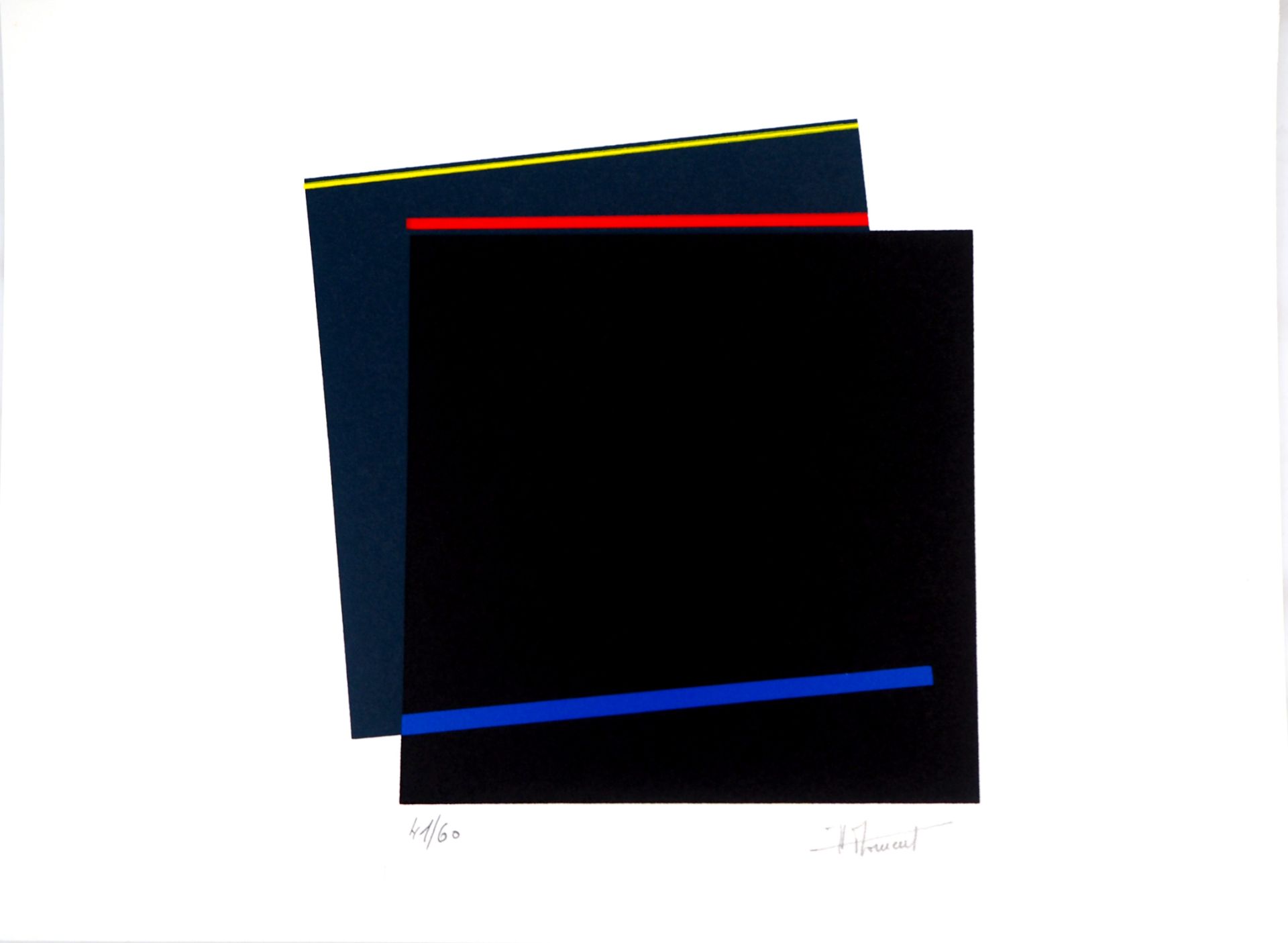 Joël FROMENT Superposition de carré, 1990 Original silkscreen printing Signed in [...] - Bild 4 aus 5
