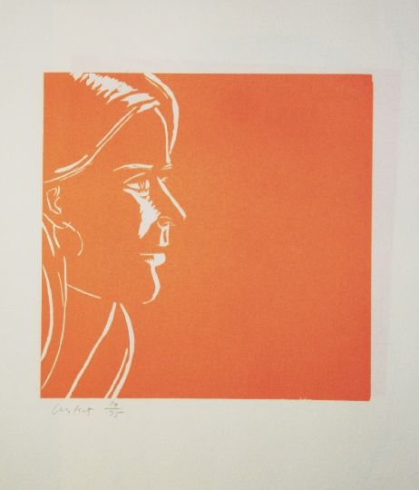Alex KATZ Pink Kym, 1995 Woodcut on Hosho paper Signed and numbered in pencil by [...]