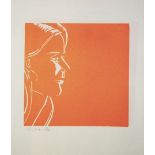 Alex KATZ Pink Kym, 1995 Woodcut on Hosho paper Signed and numbered in pencil by [...]