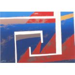 Jean-Marc BOLZE Composition Red and Blue Original silkscreen on vellum Signed on [...]