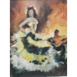 Vicente CRISTELLYS (1898-1970). La danseuse de flamenco. Huile, signée en bas à [...]