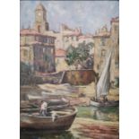 Jean GALLAND (1880-1958). Saint-Tropez. Huile sur panneau, signée et datée 50 en [...]