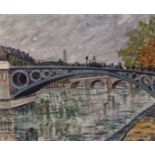 Franz BOUSEREZ (XX). Le pont Notre Dame à Paris. Huile sur toile, signée et datée [...]