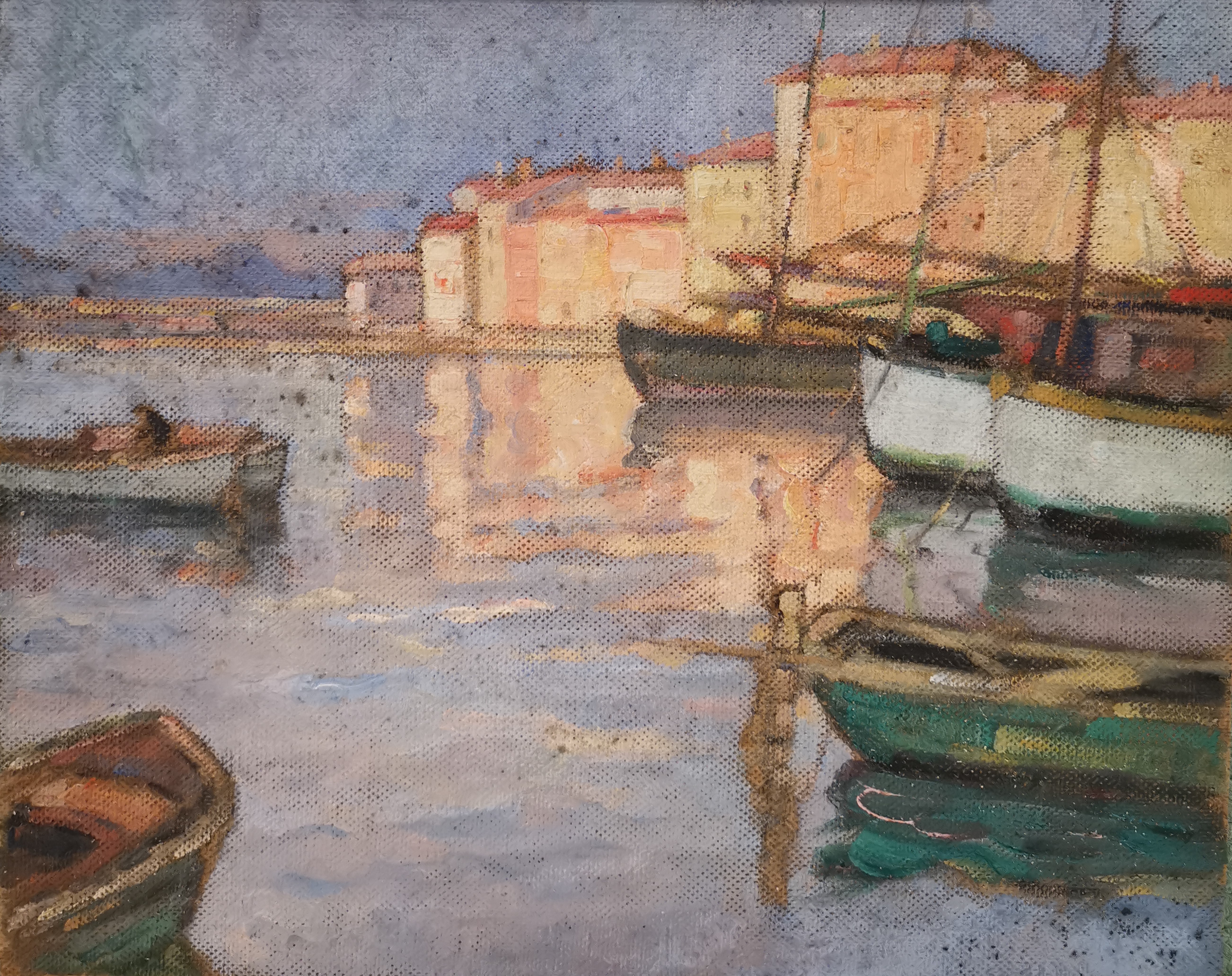 Jean GALLAND (1880-1958). Deux vues du port de Saint-Tropez. Aquarelle, signée, [...] - Image 2 of 4