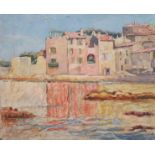 Jean GALLAND (1880-1958), attribué à. Saint Tropez pris de la plage du Glaye. Huile [...]