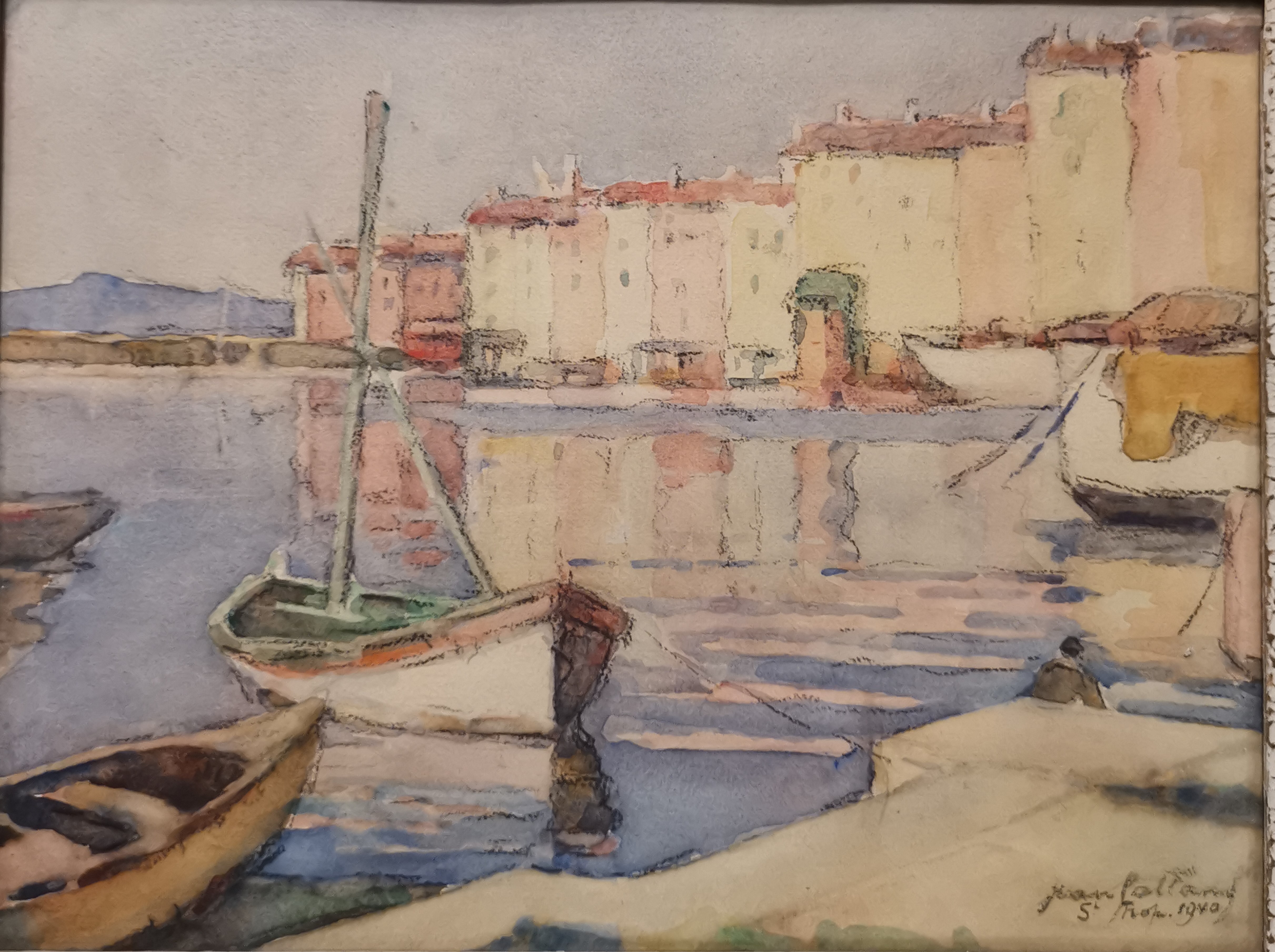 Jean GALLAND (1880-1958). Deux vues du port de Saint-Tropez. Aquarelle, signée, [...] - Image 3 of 4