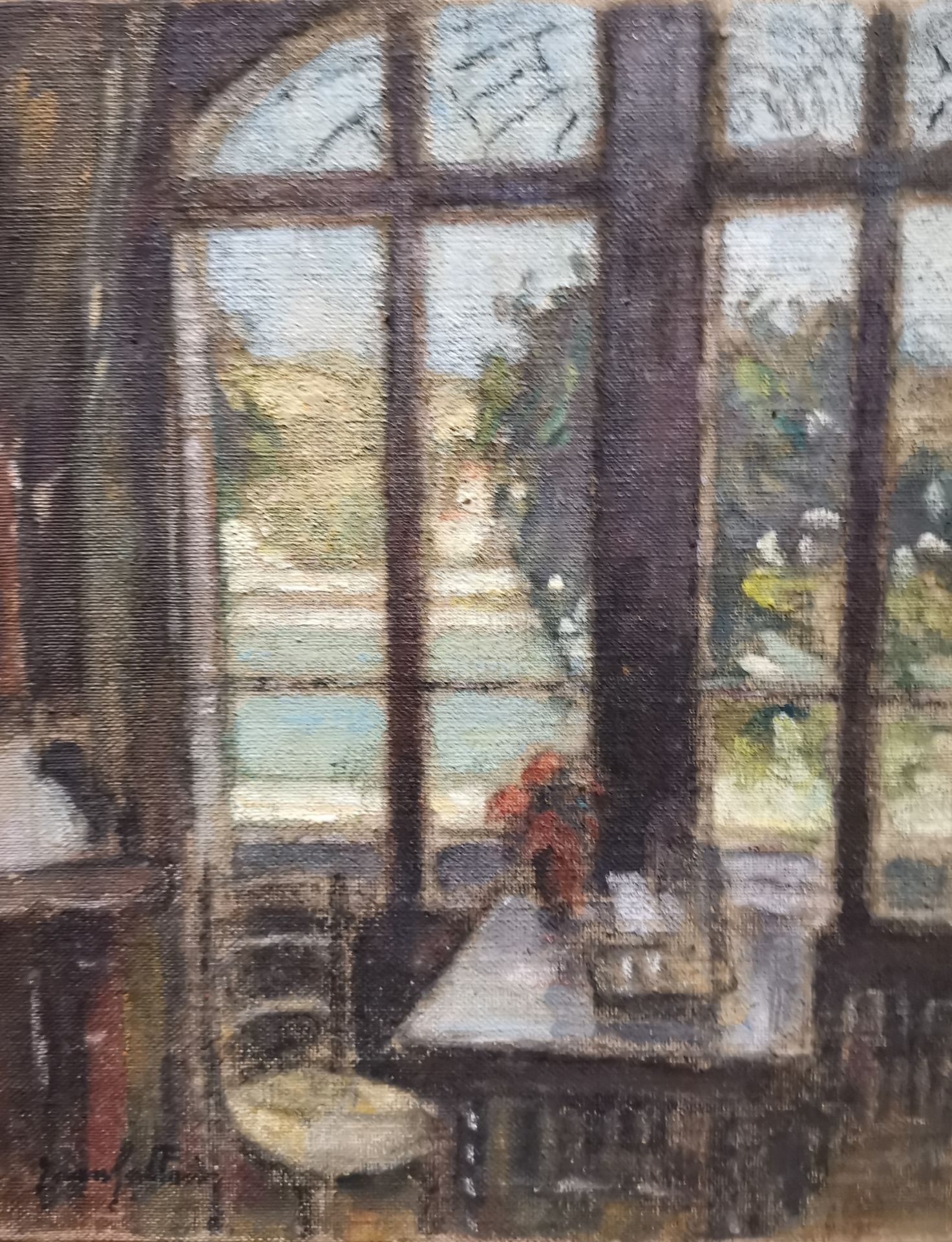 Jean GALLAND (1880-1958). 2 huiles sur toile. -Fleuve vue à travers une fenêtre [...] - Bild 3 aus 5