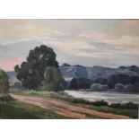 Robert YAN (1901-1994). La Seine à Moisson (Yveline). Huile sur toile, signée en [...]