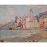 Jean GALLAND (1880-1958). CAMOGLI (Italie) Basilique Santa Maria Assunta vue de la [...]