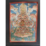 Thangka de Tsongkapa. Tibet, fin du XIXème siècle. 34 x 50 cm. Expert : Philippe [...]