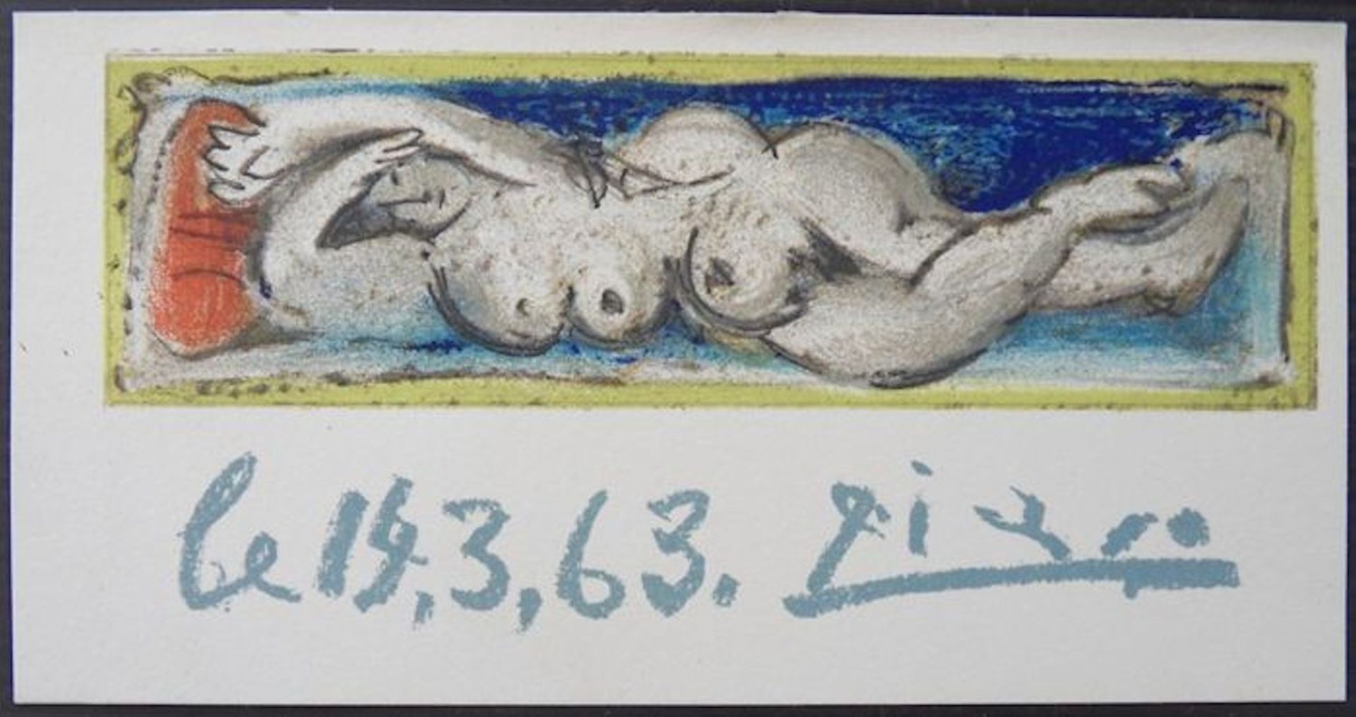 Pablo Picasso (1881-1973) Nu couché, 1964 Chromolithograph on stone after a [...]