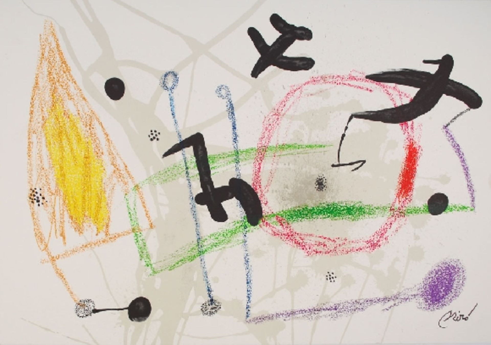 Joan MIRÓ Maravillas con variaciones acrosticas , 1975 Original lithograph Signed in [...]