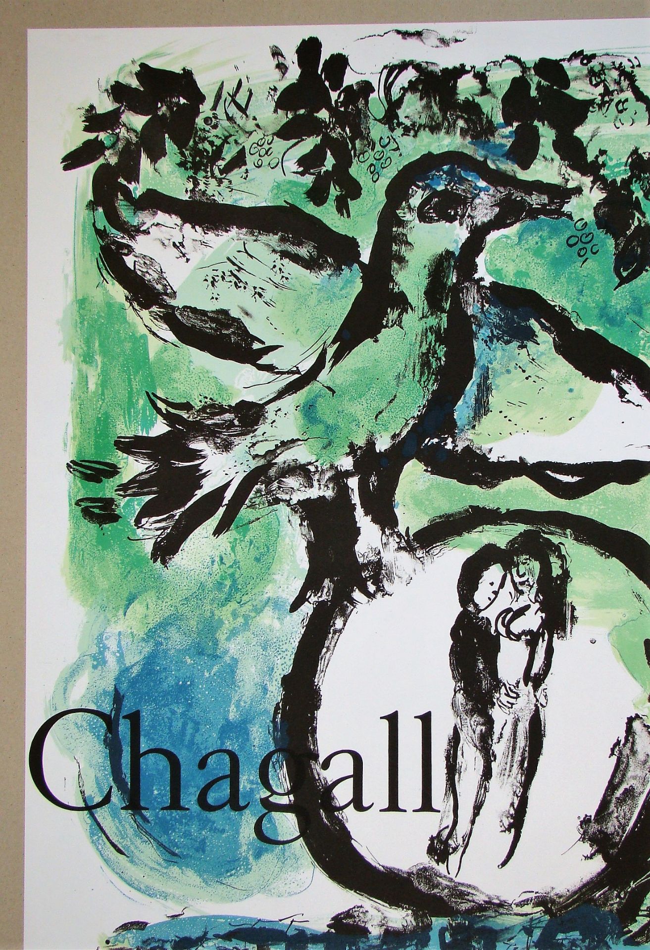 MARC CHAGALL - The green bird - 1962 Original exhibition placard, published in 1962 [...] - Bild 5 aus 9