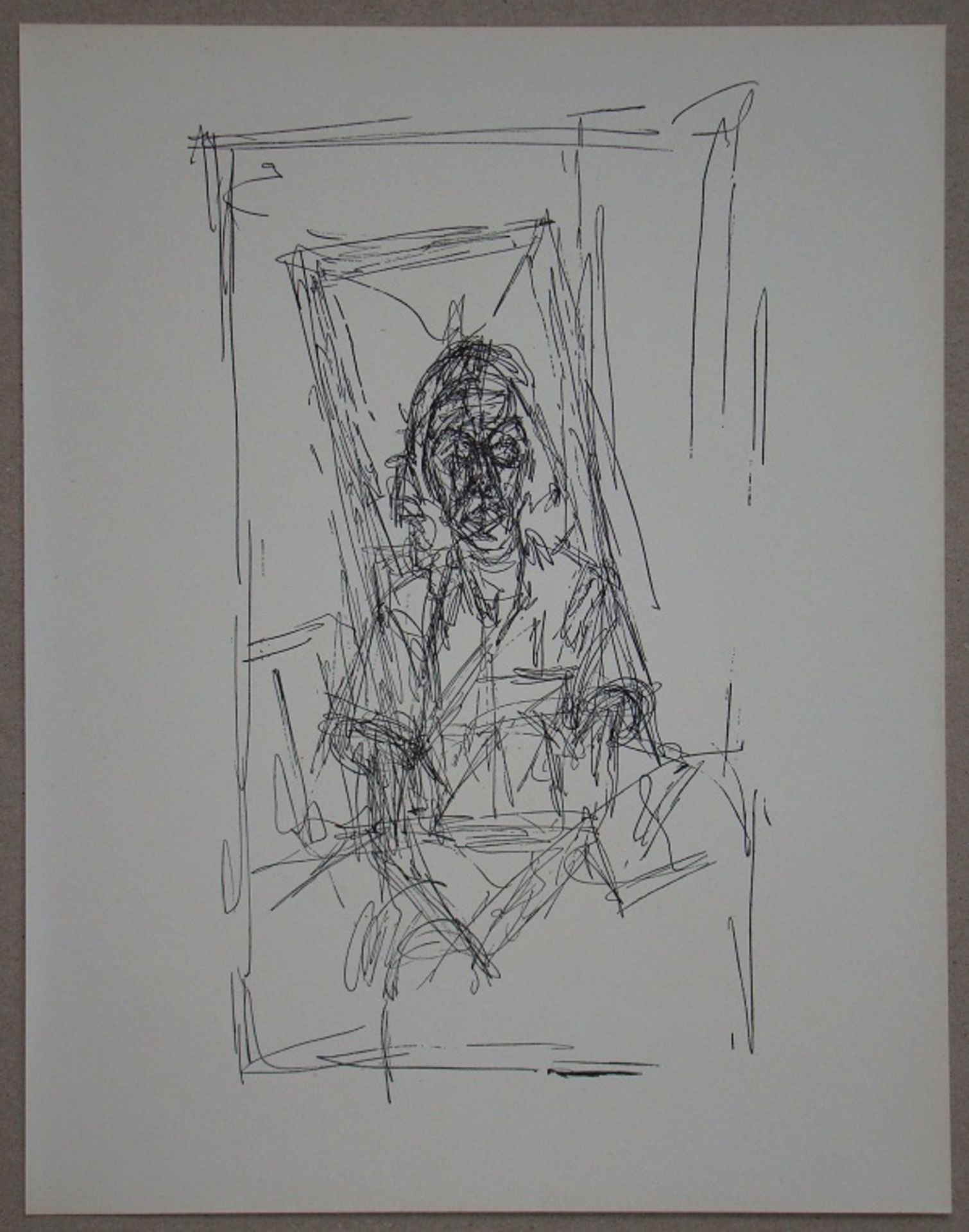 Alberto GIACOMETTI ( 1901 - 1966 ) (after) Drawing, 1954 Lithograph on wove paper, [...] - Bild 3 aus 10