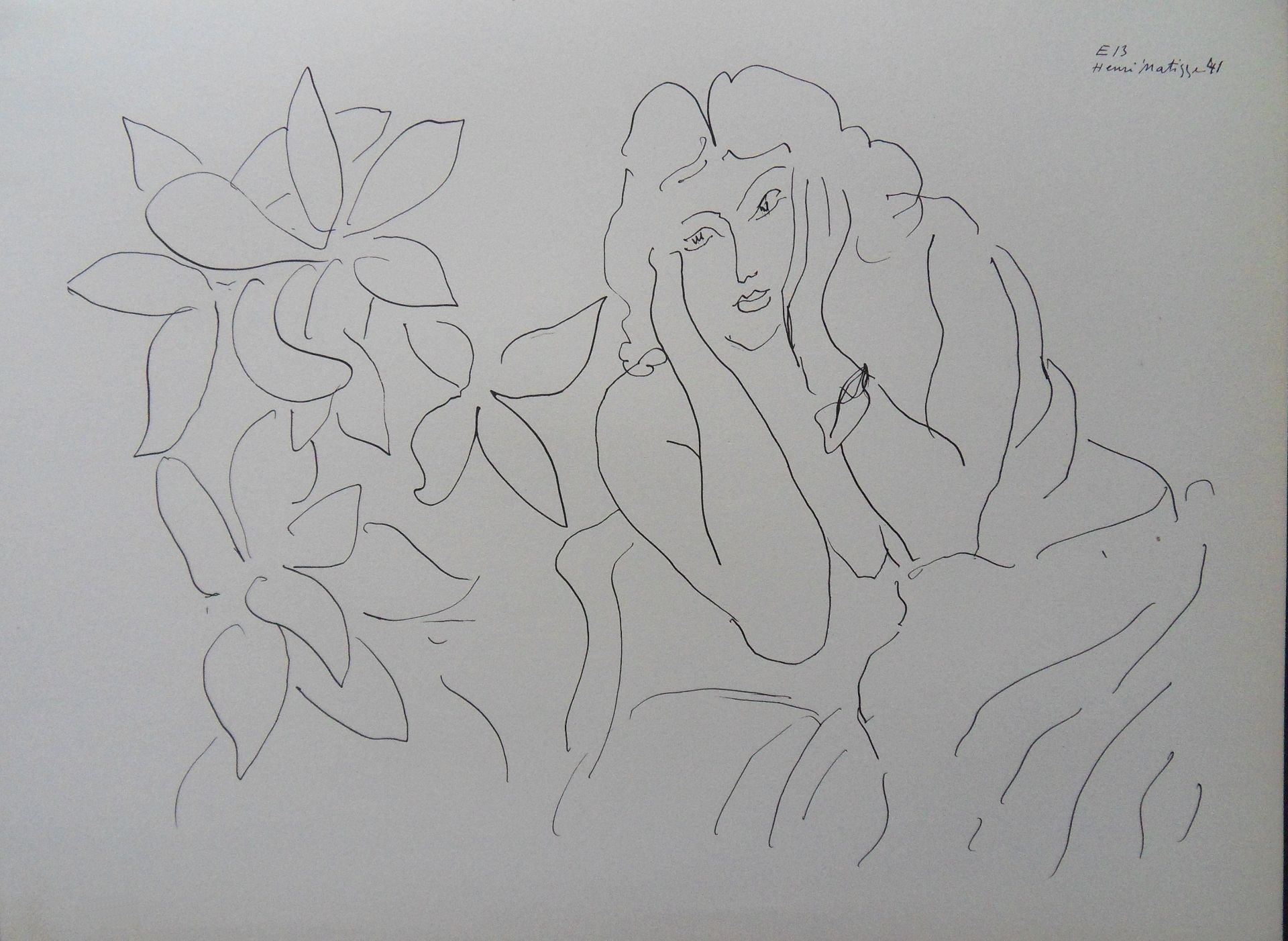 Henri Matisse (after) (1869-1954) Young worried woman, 1943 Lithograph on fine [...]