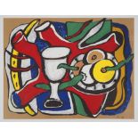 Fernand LÉGER (1881 - 1955) Still life with apples, Colored lithograph Signed in [...]